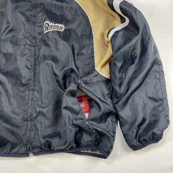 NFL St. Louis Rams Mens Reversible Stadium Jacket Vintage Blue/Gold Size: Large - Picture 3 of 16